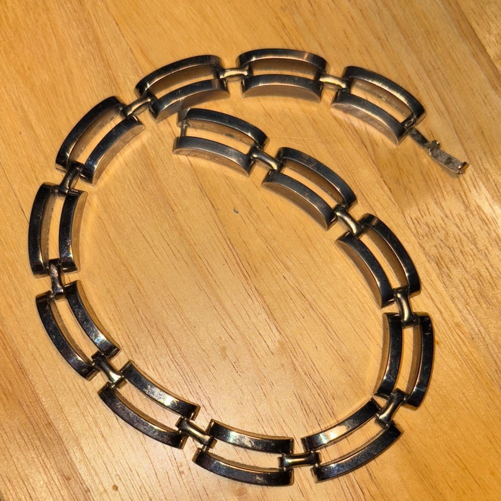 024)Vintage Gate Link Choker
Necklace Silver Tone Jewelry
Chunky Choker